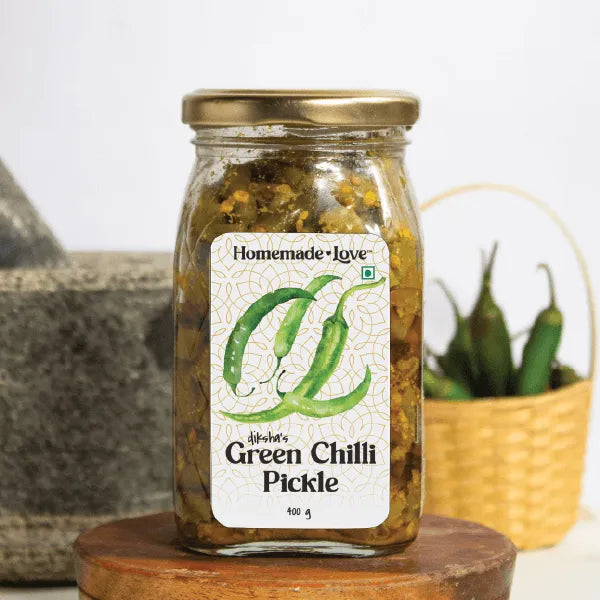 Green Chilli Pickle - Homemade Love