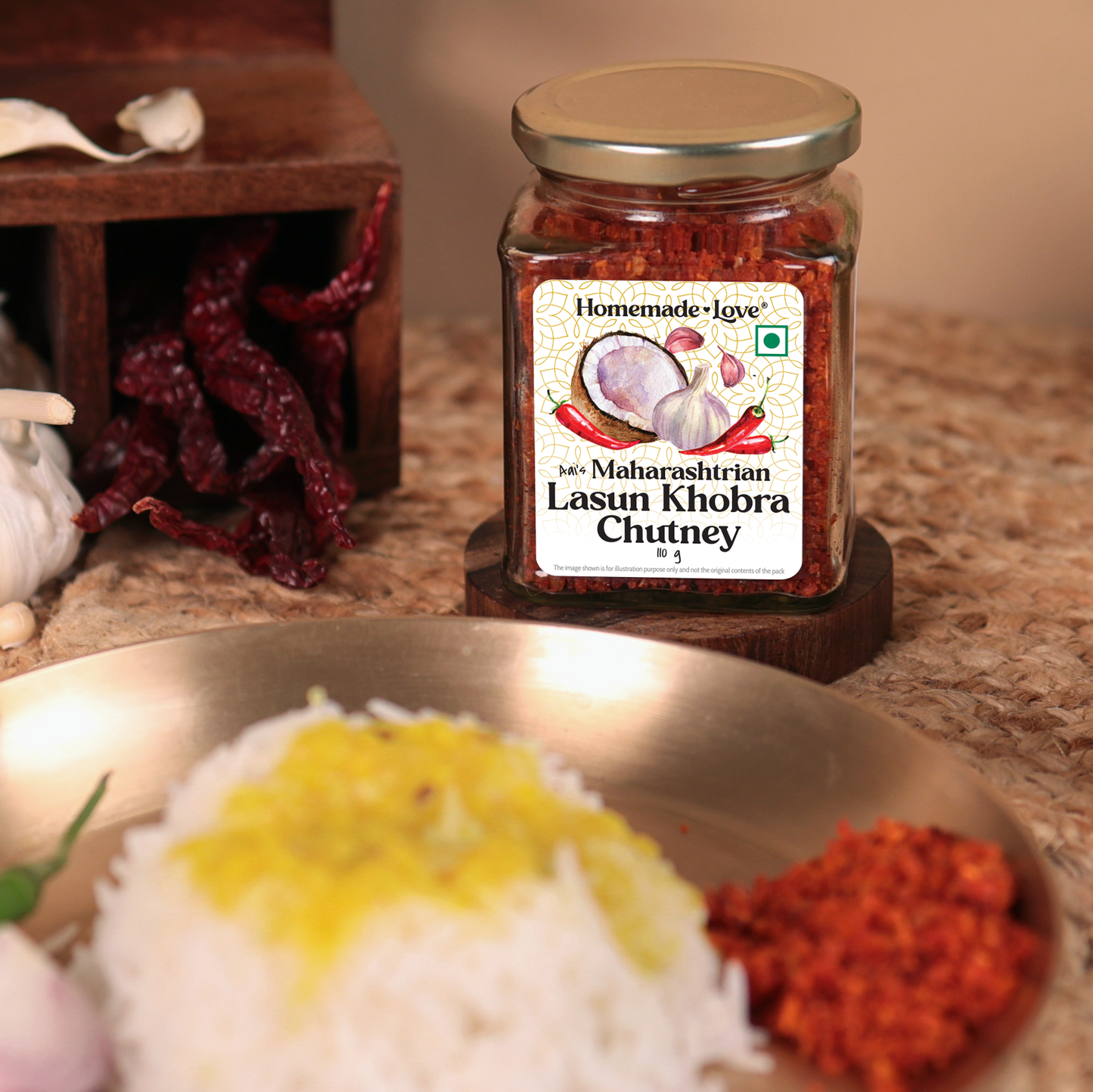 Maharashtrian Lasun Khobra Chutney