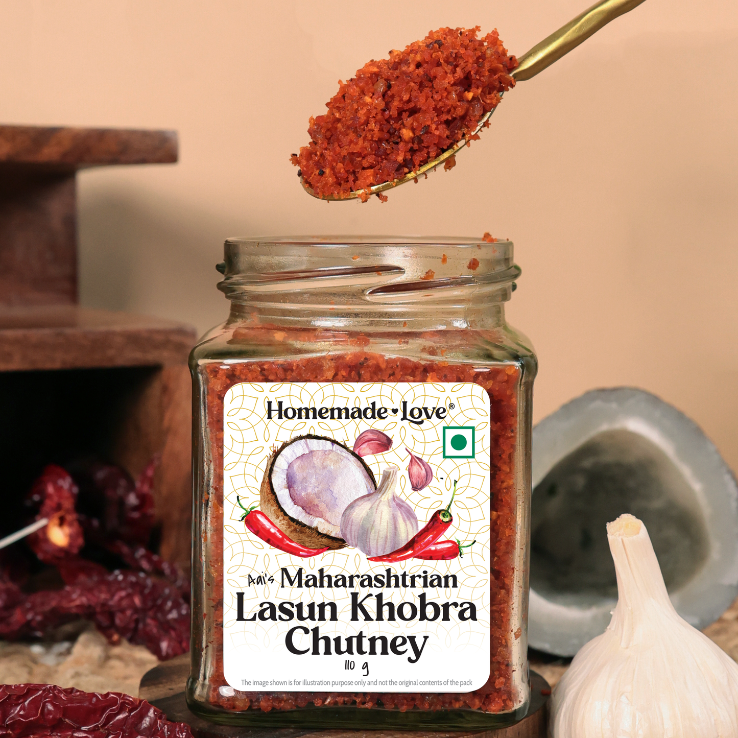 Maharashtrian Lasun Khobra Chutney
