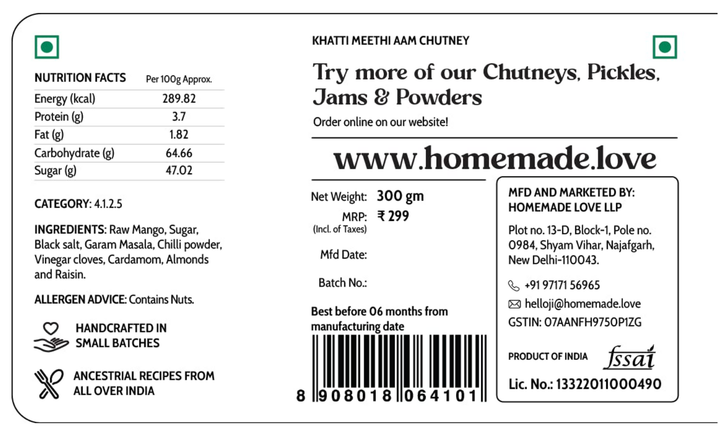 Khatti Meethi Aam Chutney