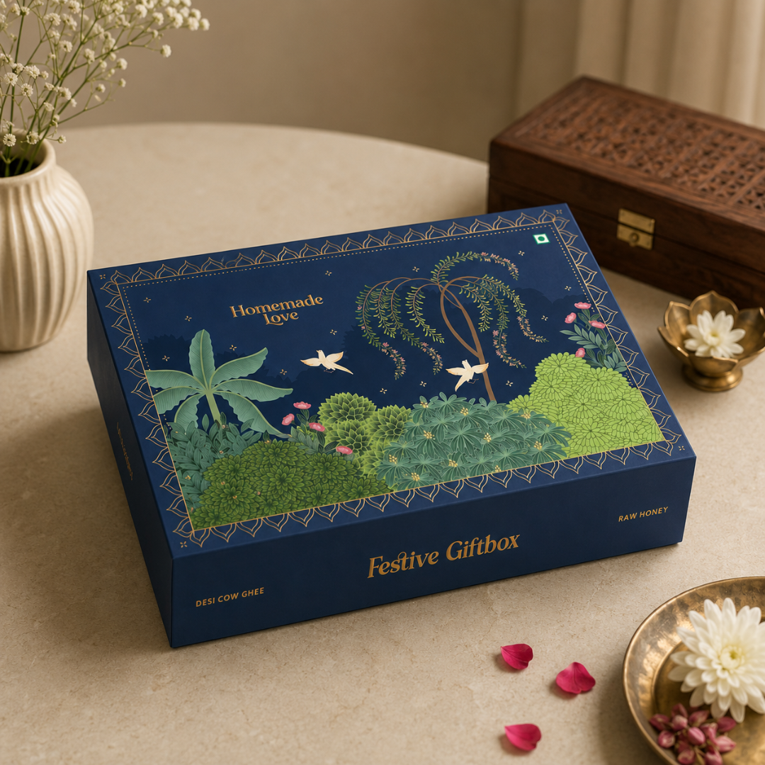 Festive Gift Box 01 - Desi Cow Ghee & Raw Honey