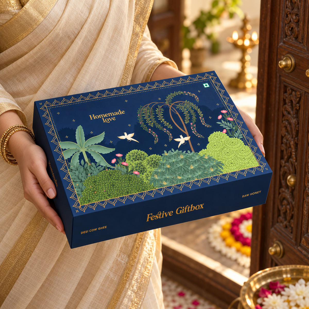 Festive Gift Box 01 - Desi Cow Ghee & Raw Honey