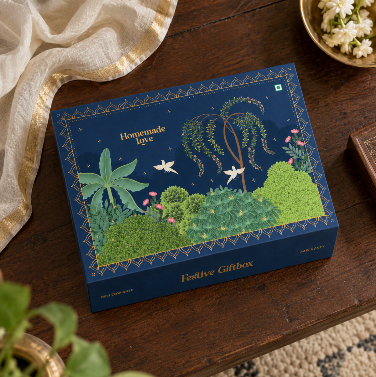 Festive Gift Box 01 - Desi Cow Ghee & Raw Honey
